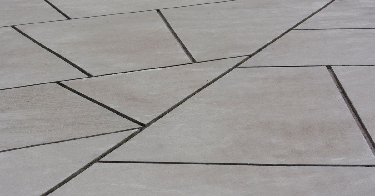 Shed and patio slabs, finished flat with clean edges