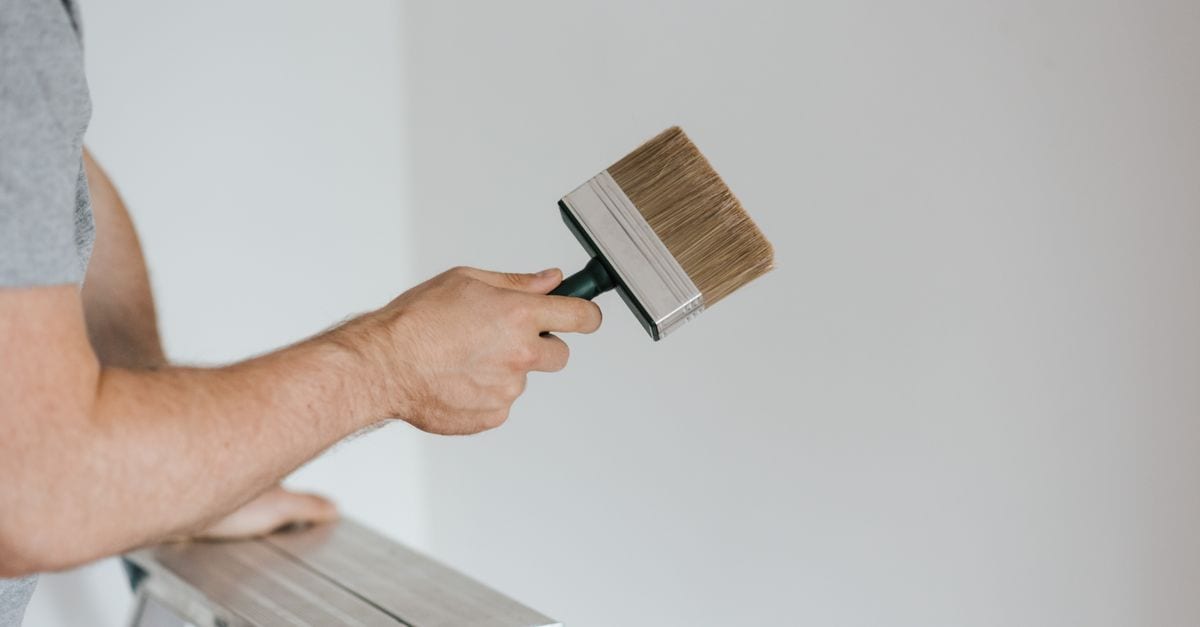 Interior painting, cut in and rolled.