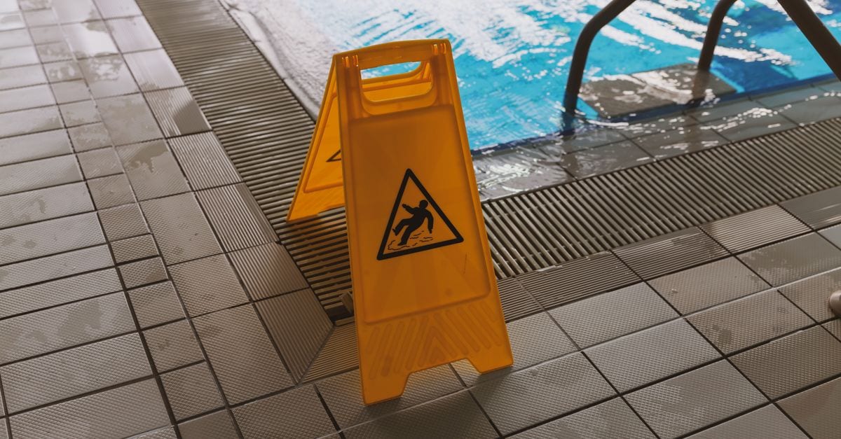 Pool surrounds. The textured layer holds grip underfoot in an area that is wet most of the time.